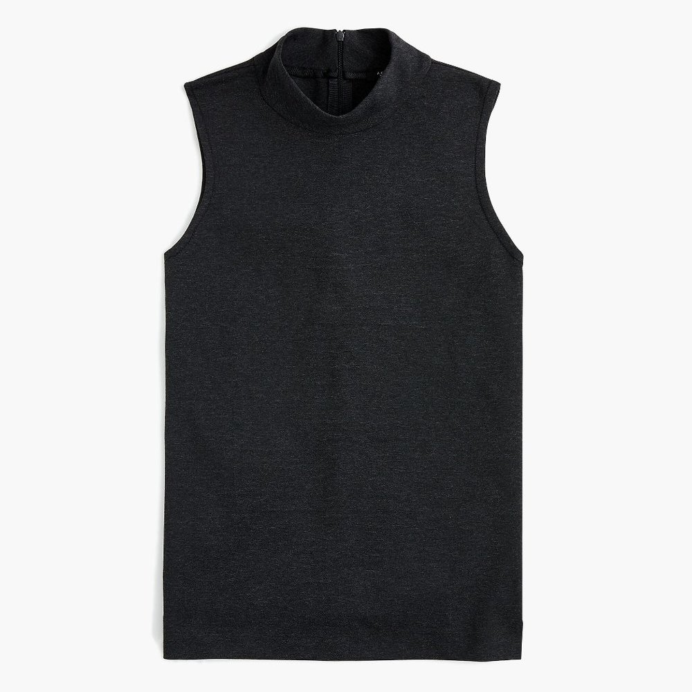 J. Crew Mockneck Tank Top in Eco Ponte